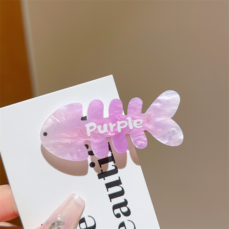 Pink fishbone hairpin [1 piece]