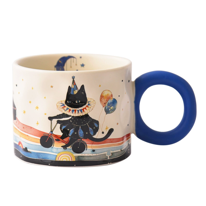 Керамическая кружка Eva Fantasy Circus с оригинальным рисунком, офисная чашка для питья, подарок на день рождения, компаньон, чашка