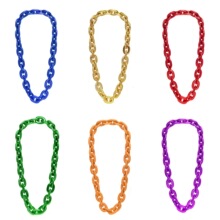 美国球队赛事LOGO项链节日派对球队球迷ABS粗项链夸张嘻哈大链子