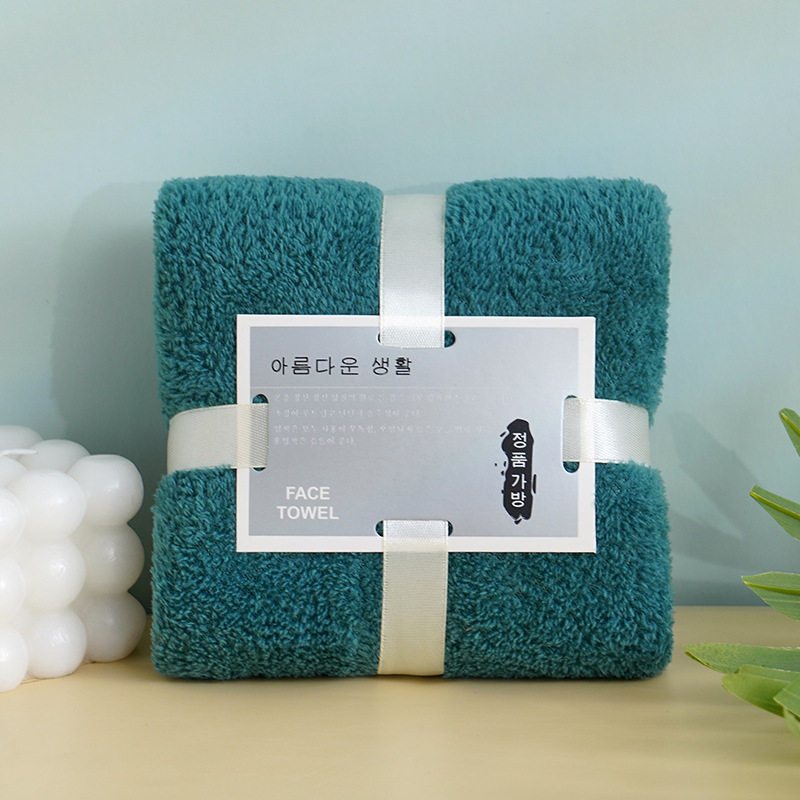 Coral Fleece Face Towels Absorbent Square Gift For Wedding_voghion.com