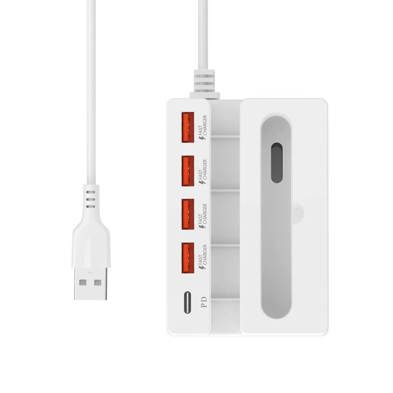USB-расширитель док-станция 5-в-1 с подставкой и громкой связью для мобильного телефона, USB-конвертер