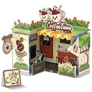 Magnetic Sheet Building Blocks Children's Magnetic Building Scene Coffee Shop Bakery Scene Building Blocks Toys Magnetic Puzzle