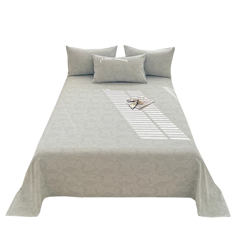 La nueva sábana de hilo de tres capas de algodón de clase A, una sola pieza de 100 sábana de algodón, funda de almohada para dormitorio doble, juego de tres piezas, nuevo
