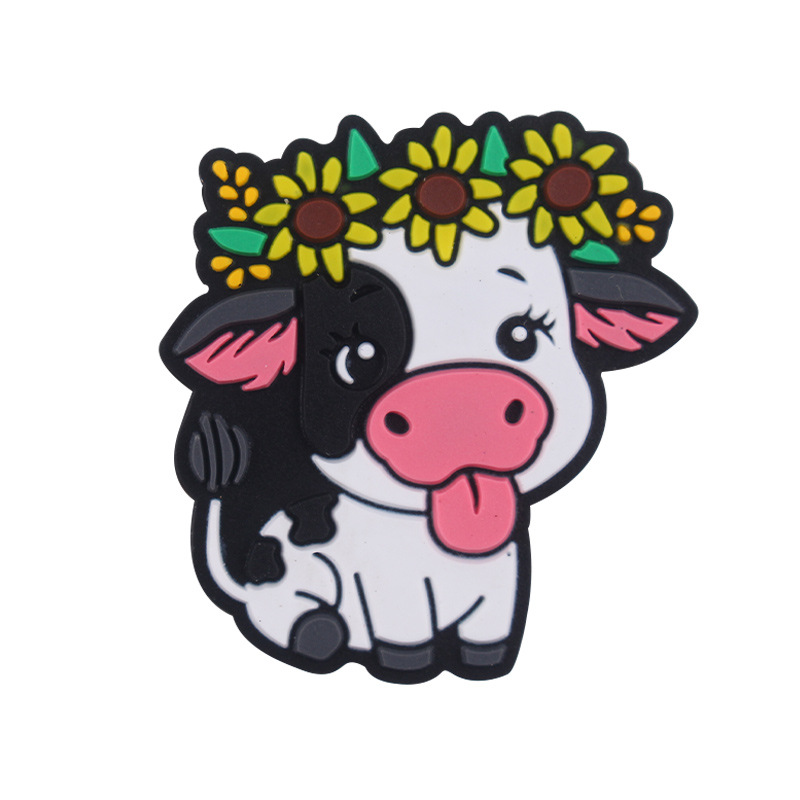 Nuevos artículos para madres y bebés animales de dibujos animados bueyes cuentas de silicona creativas DIY tetas cadena de pulseras juguetes accesorios de goma de techo