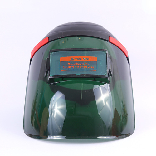 Solar-powered automatic darkening welding shield with anti-intense light and anti-spatter, lightweight labor protection head-mounted shield