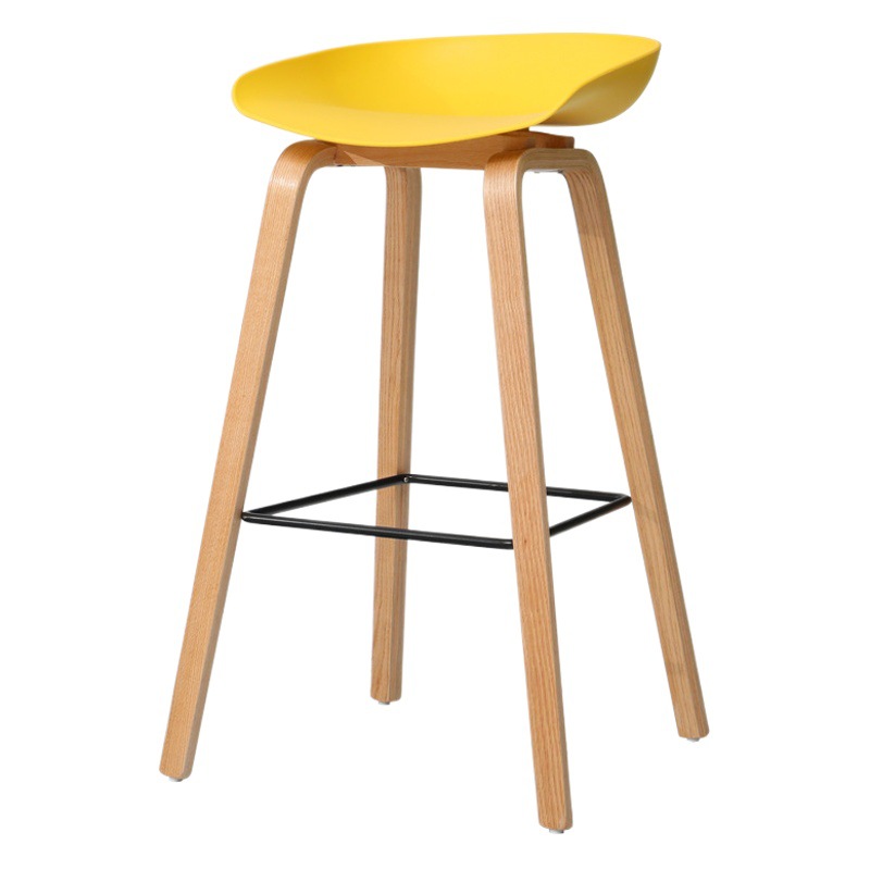 Foshan Net rojo verde bar silla alta simple Nordic Silla de ocio taburete de plástico taburete de bar en casa silla de la barra alta Luz de lujo image 1