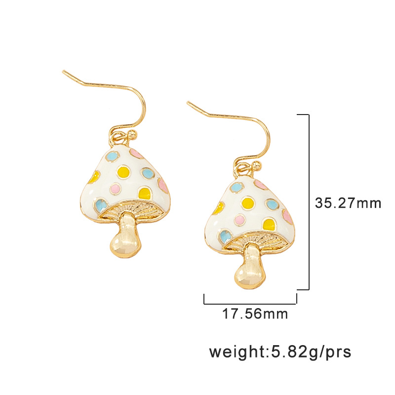 Fashion Mushroom Shape Cute Alloy Earrings Wholesale display picture 1