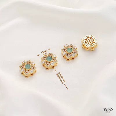Pixiu, Butterfly Spacer Bead, Pendant — Zərgərlik ara hissələri - golden-natural-grade-a-jade-four-pointed-star-spacer-beads-1-piece