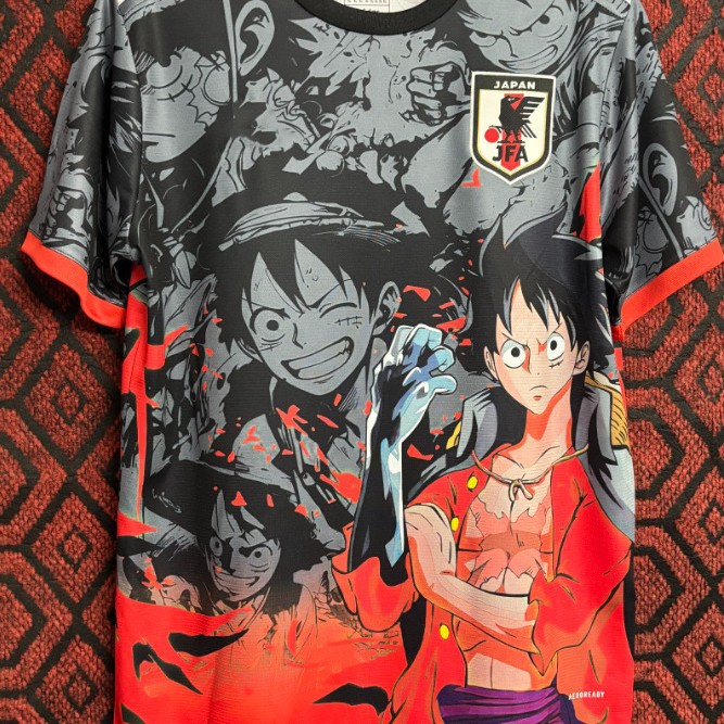 2425 Camiseta de fútbol japonesa Fans Anime Series Pirate Luffy Kakashi Goku Vegeta Super Saiyan