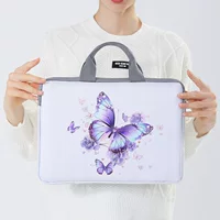 Amazon минималистичный белый фон фиолетовая бабочка с принтом для ноутбука 13 дюймов-14 дюймов-15 дюймов iPad сумка для ноутбука