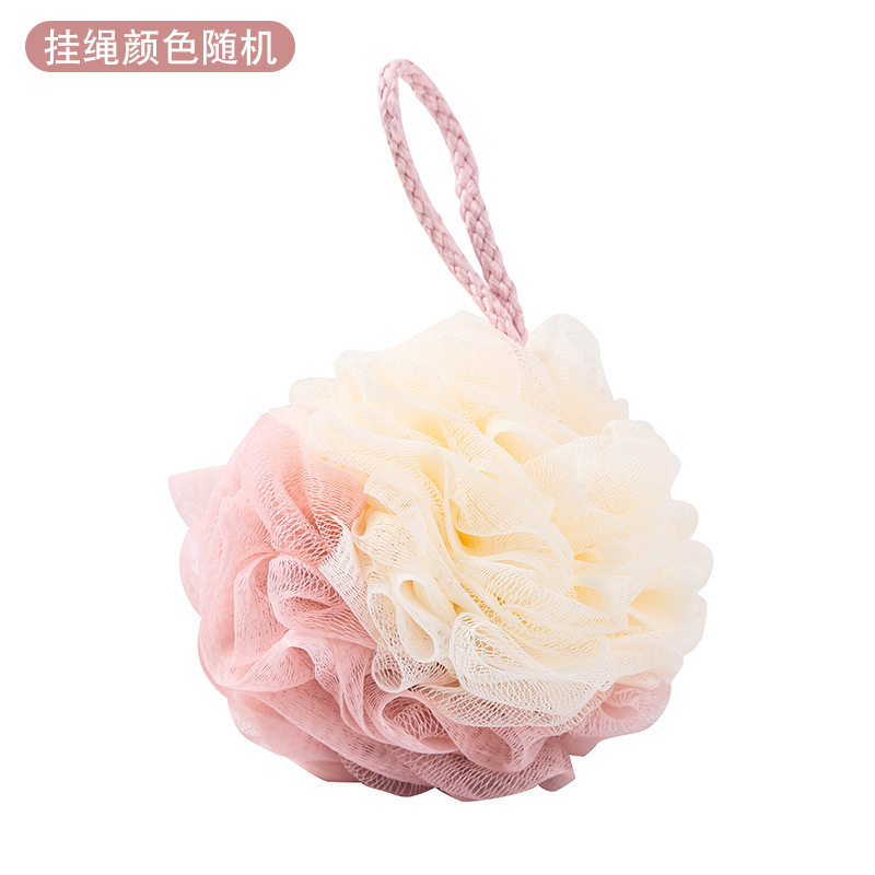 2835 大号双色沐浴球彩色成人沐浴浴球 洗澡搓澡沐浴球浴花50g|undefined
