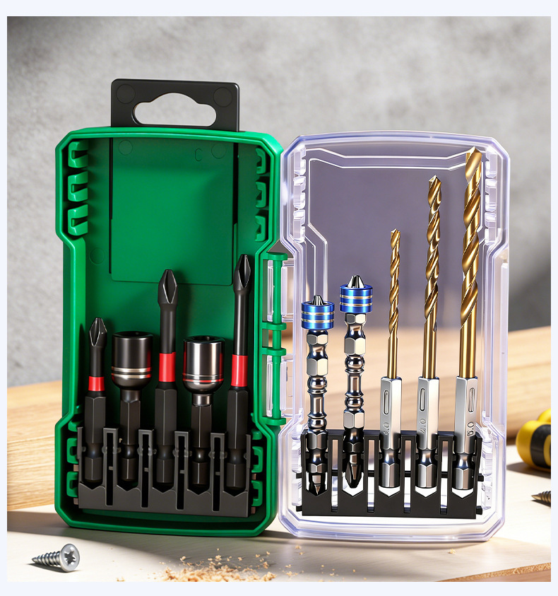 Accessory bits, cross-head strong magnetic electric screwdriver set, specialized high-hardness magnetic ring, hand drill bit, hexagonal adapter