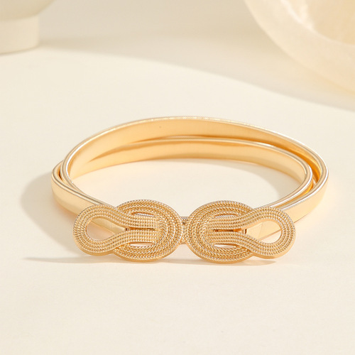 European and American fashion metal elastic elastic belt spring waist with accessories waist chain gold decorative skirt waist chain