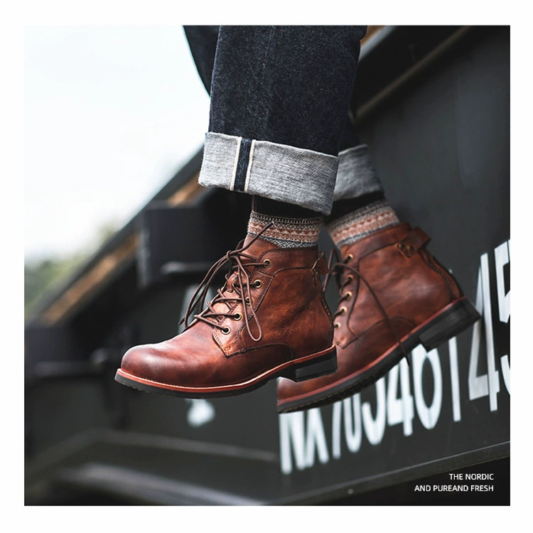 Номер изделия 6078 Amea КазахстанMartin Boots Male Big Big Gearns Motor -Plasma OPP zipper bag без коробки