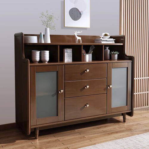 Nordic solid wood sideboard modern simple small apartment living room home multi-functional wine cabinet kitchen storage cabinet cupboard
