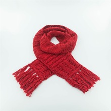跨境冬手工针织毛线围巾针织编织成品女百搭加厚出口外贸欧洲围脖