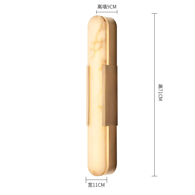 Lámpara de pared de mármol natural española simple y moderna, lámpara Zhongshan, lámpara de diseño para sala de estar, pasillo, dormitorio, lámpara de noche
