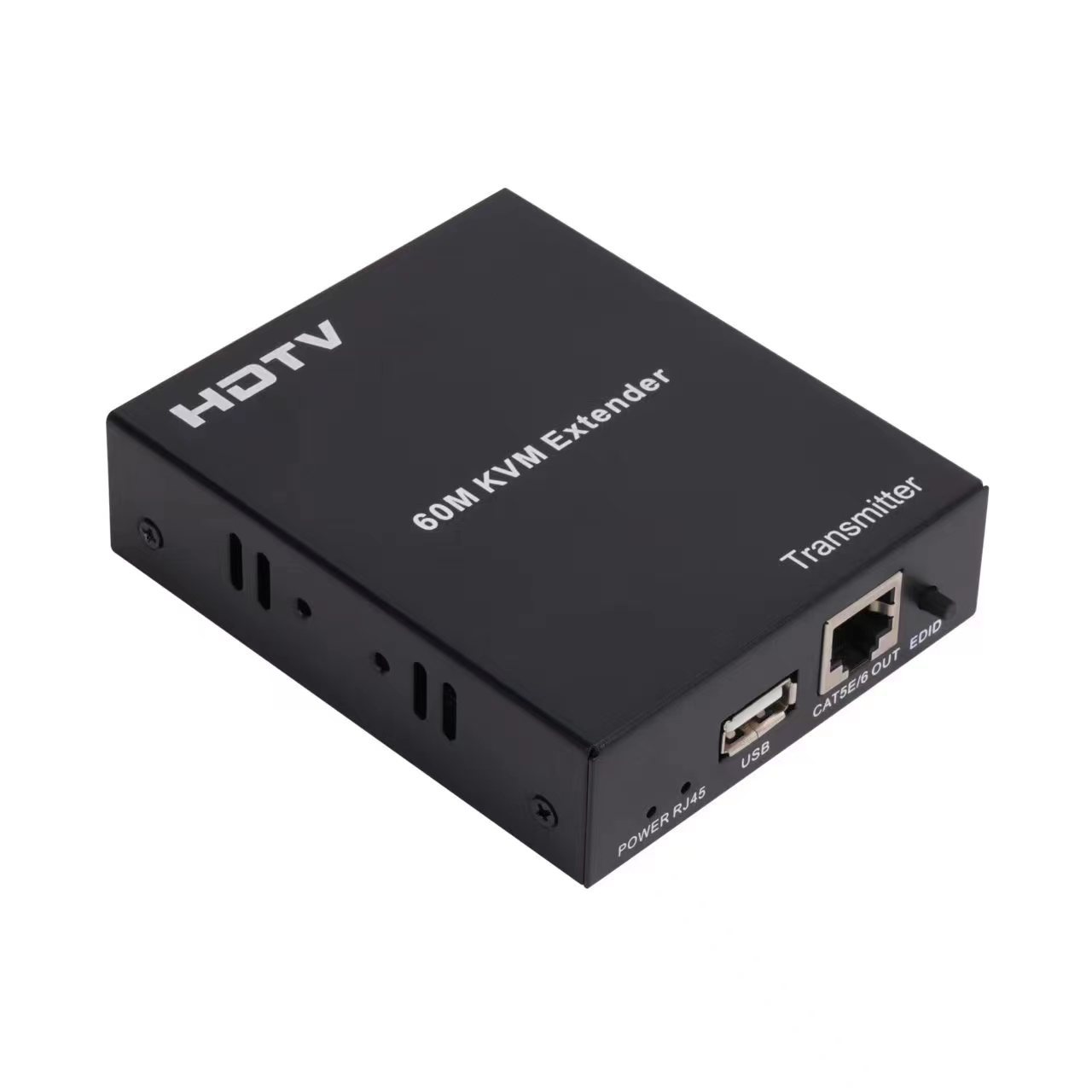 HDMI KVM 60-meter extender with USB mouse and keyboard, network cable transmitter, audio and video signal synchronization