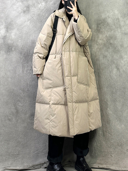 warm long winter down jacket for leisure