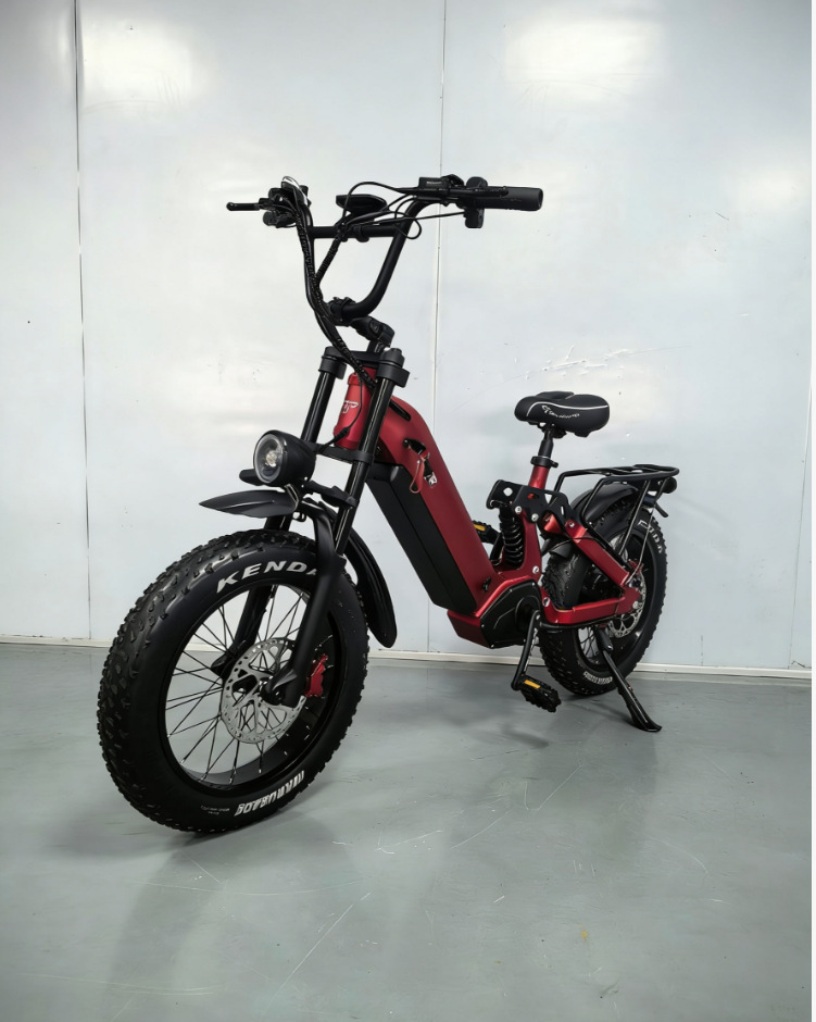 Exclusive cross-border supply of new models 20inch Fat tire 2-wheel electric motorcycle soft-tail mountain electric bicycle