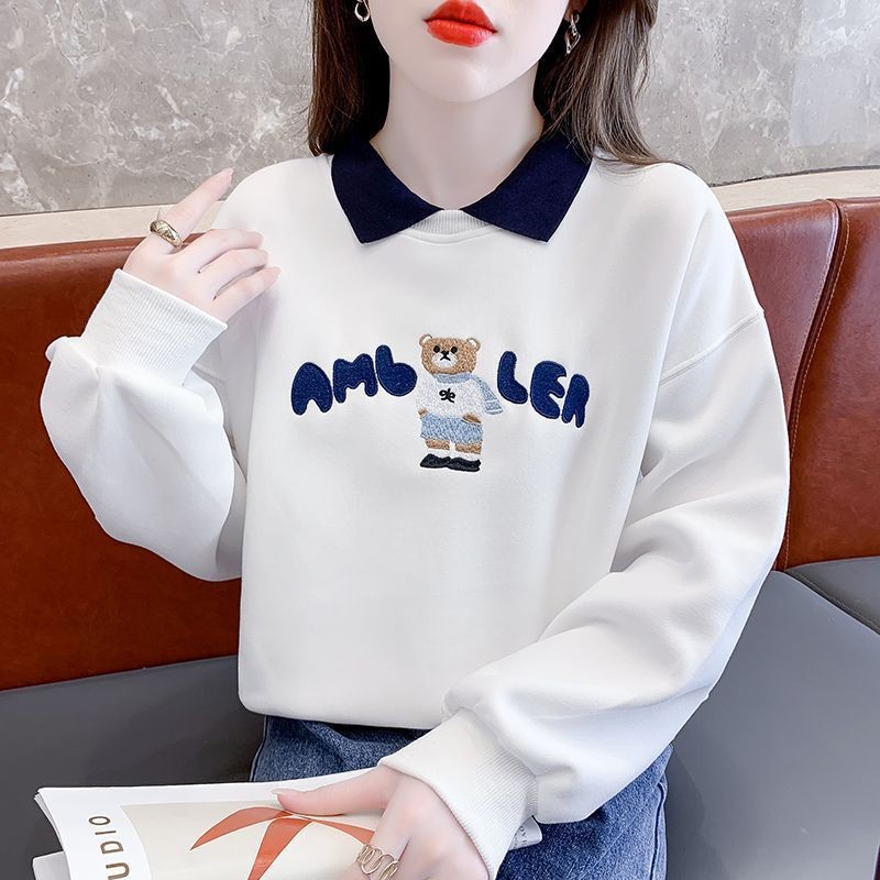 2025 nuevo suéter con cuello de polo para mujer, talla grande, sentido de diseño de mujer, versión coreana de nicho, chaqueta suelta de principios de otoño