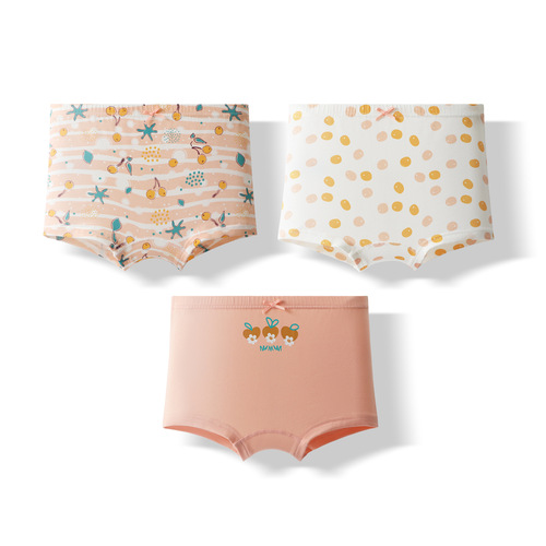 Cartoon pure cotton children's underwear summer thin boxer antibacterial little girl baby middle and older girl's shorts wholesale