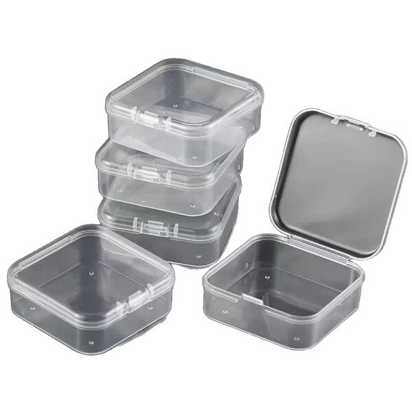 Rectangular transparent plastic box bean storage box pp flip box…