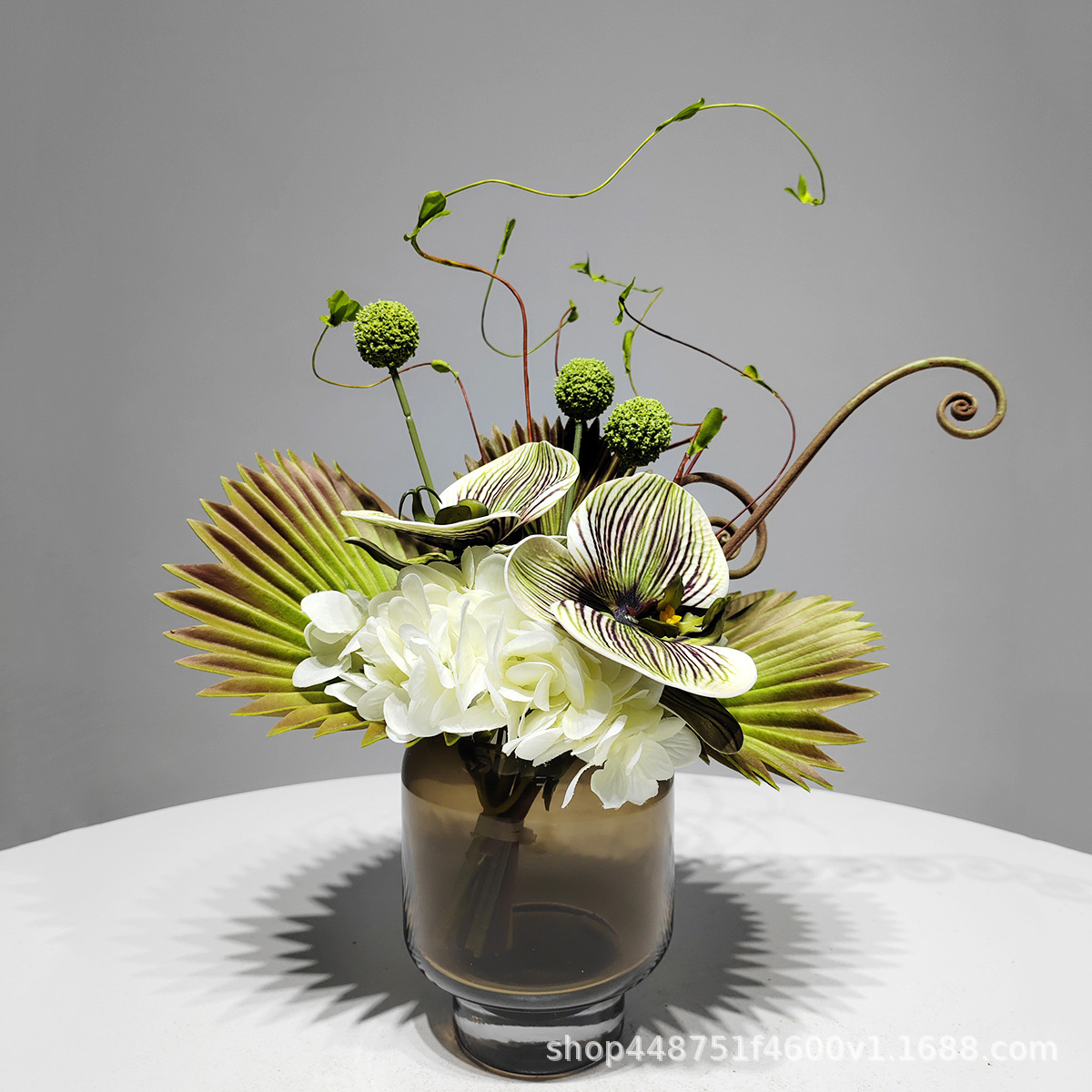 现代仿真花样板间售楼处酒店会所餐厅洽谈桌卫生间床头柜餐桌花艺