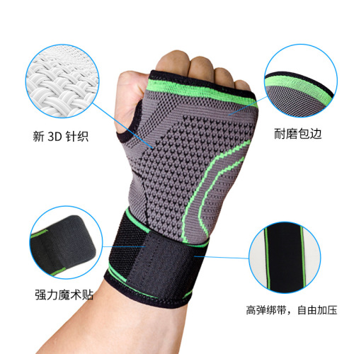 Badminton cycling handguards powerlifting fitness thumb gloves wrapped around the wrist pressurized sports straps wristbands