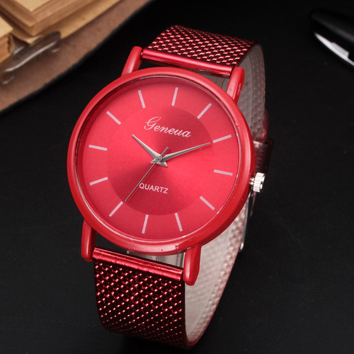Couple's Watch | Unisex Neutral Design | Women's Fashionable Quartz Wristwatch with Stylish Mesh Band – Perfect for Students