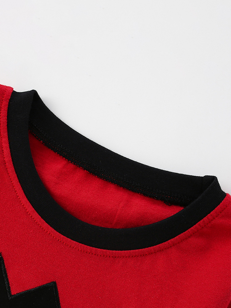 Malwee traje para niños rojo otoño nuevo estilo europeo y americano pantalones casuales de manga larga a cuadros de dos piezas para niños pequeños y medianos