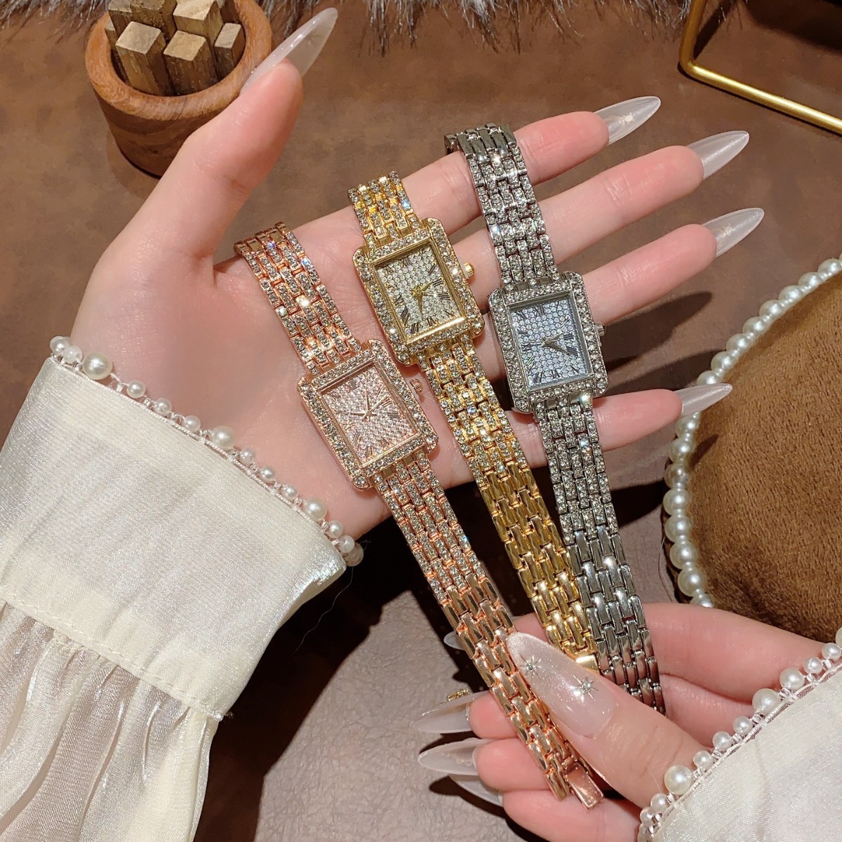 Cross-Border New Simple and Fashionable Women's Watch Square Digital Women's Quartz Watch Foreign Trade Hot Style Wholesale