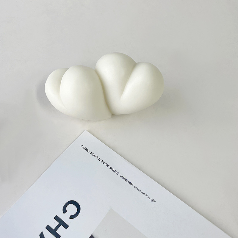 Transfronterizo de doble conexión amor vela molde tridimensional en forma de corazón hecho a mano jabón molde aromaterapia vela molde de silicona