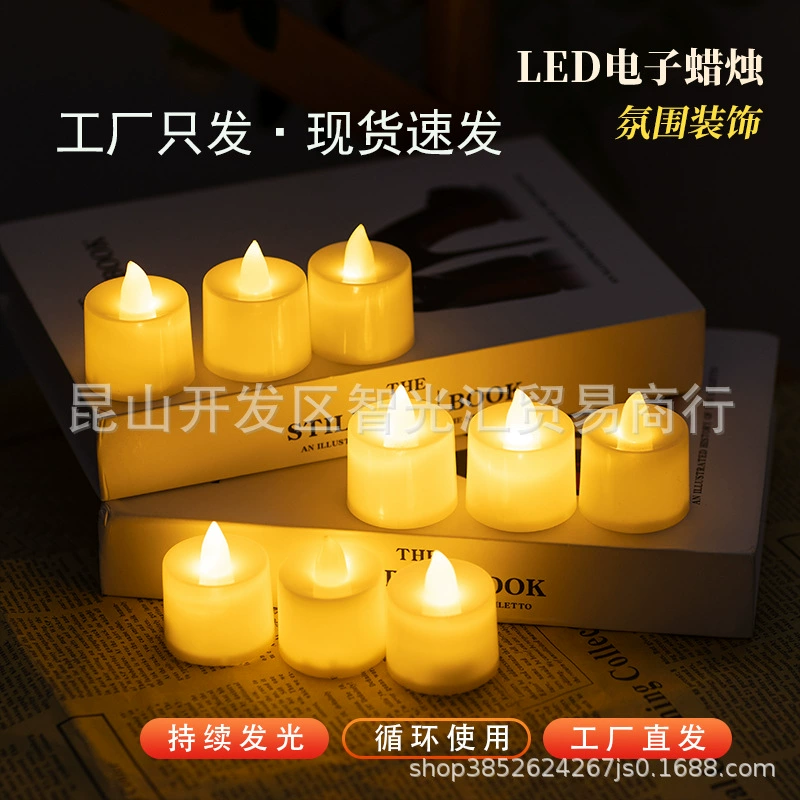 Светодиодный электронный свечный свет Цилиндрический свет в форме сердца исповедует любовь