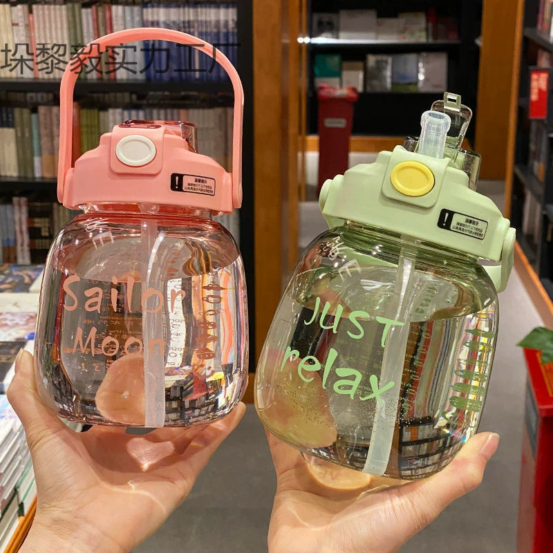 Summer capacious high quality straw with glass for students