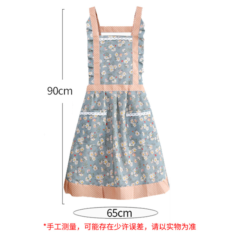 Estilo coreano nuevo impermeable lindo floral delantal transpirable hogar cocina cintura de las mujeres de moda pequeño fresco resistente al desgaste