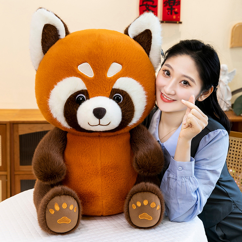 金雕三兄弟小熊猫考拉浣熊毛绒玩具公仔可爱安抚玩偶儿童礼物批发