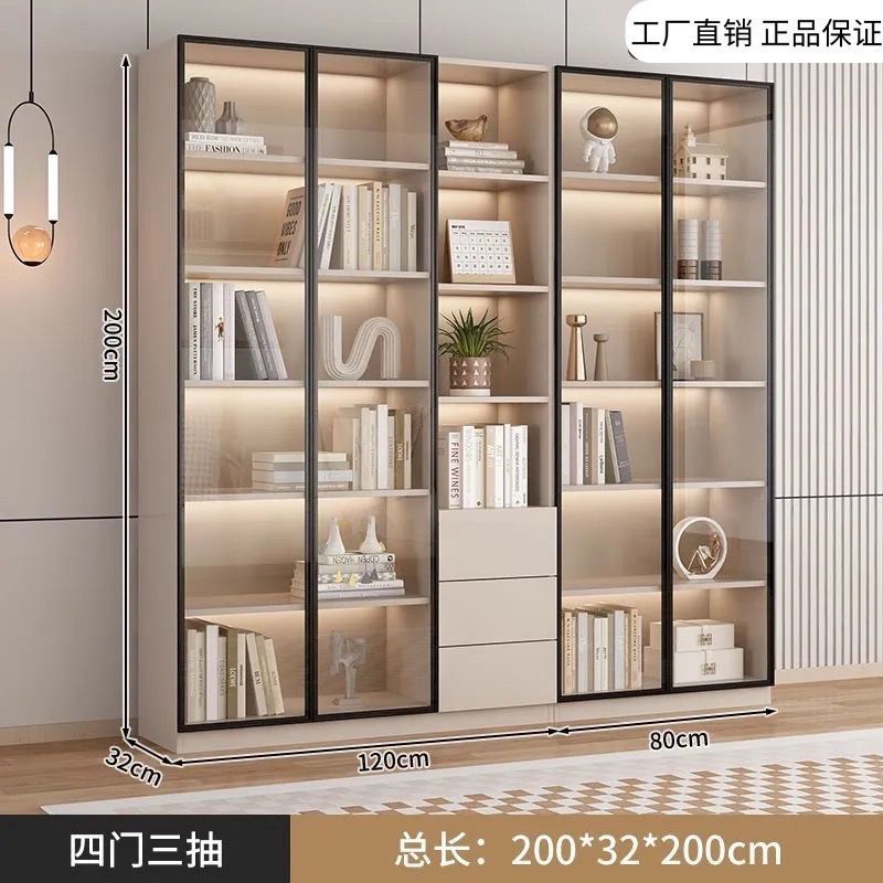 밀크 커피 컬러 양문형 80+ 양문형 3단 서랍 120丨 두꺼운 유리/두꺼운 판