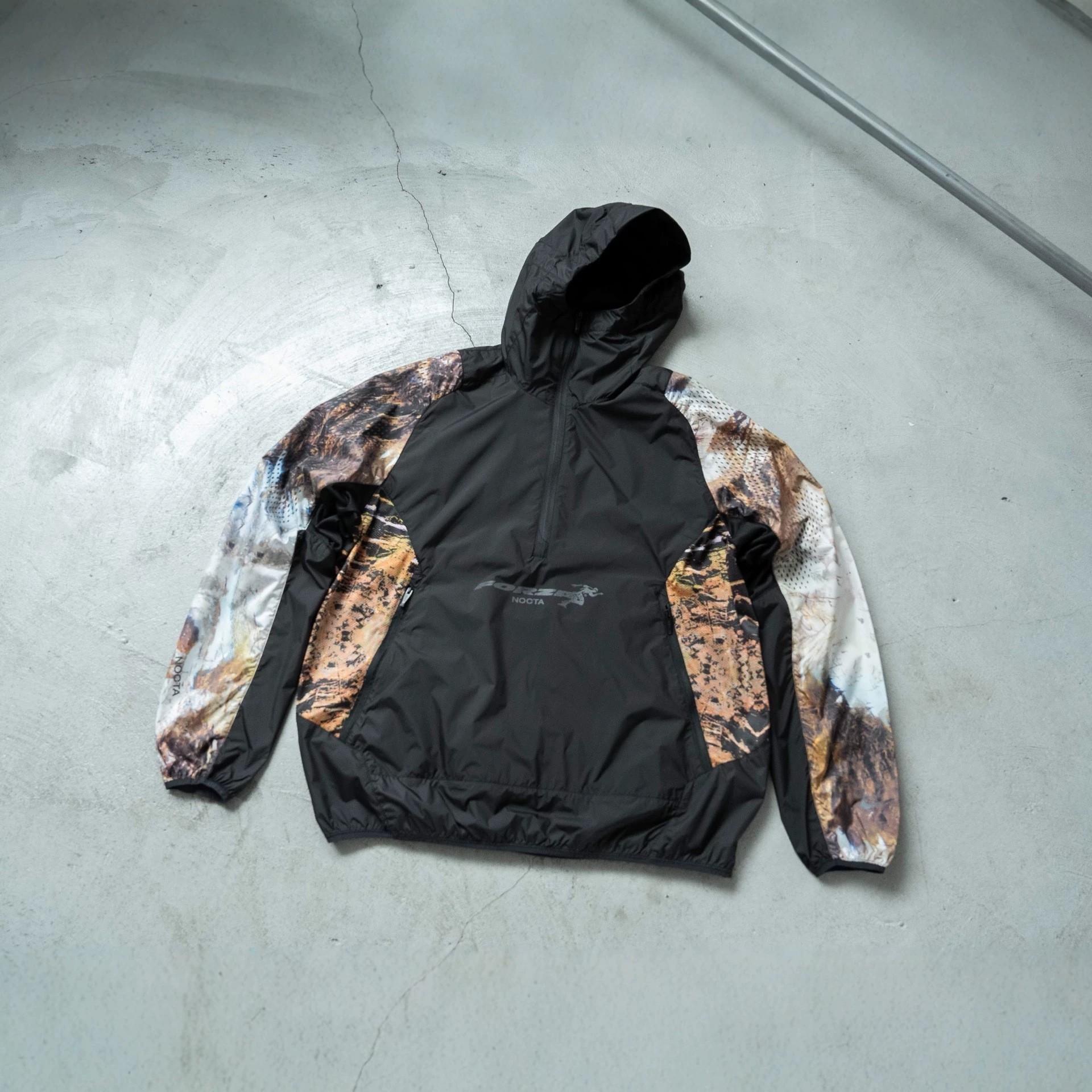 Nike NOCTA Forza Windbreaker Jacket Half-Zip Hooded Black