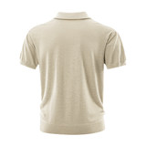 ZF8120-D简约高智感老钱风短款海鸥领美式休闲针织短袖T恤，男装针织衫/毛衣，星座614