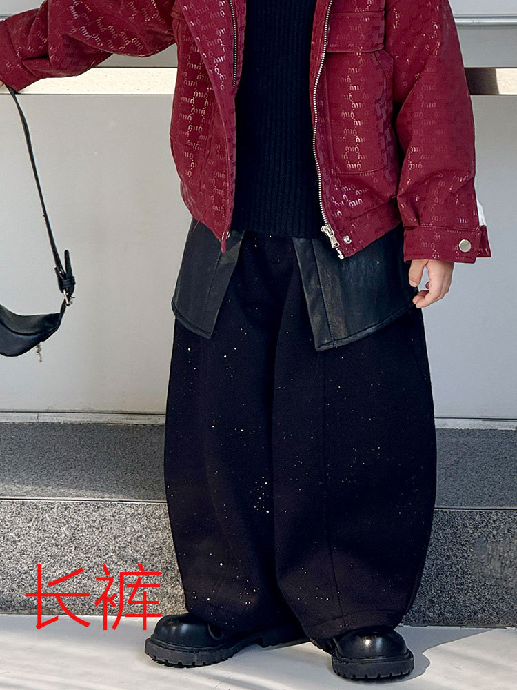 25761 блестящие бархатные черные брюки