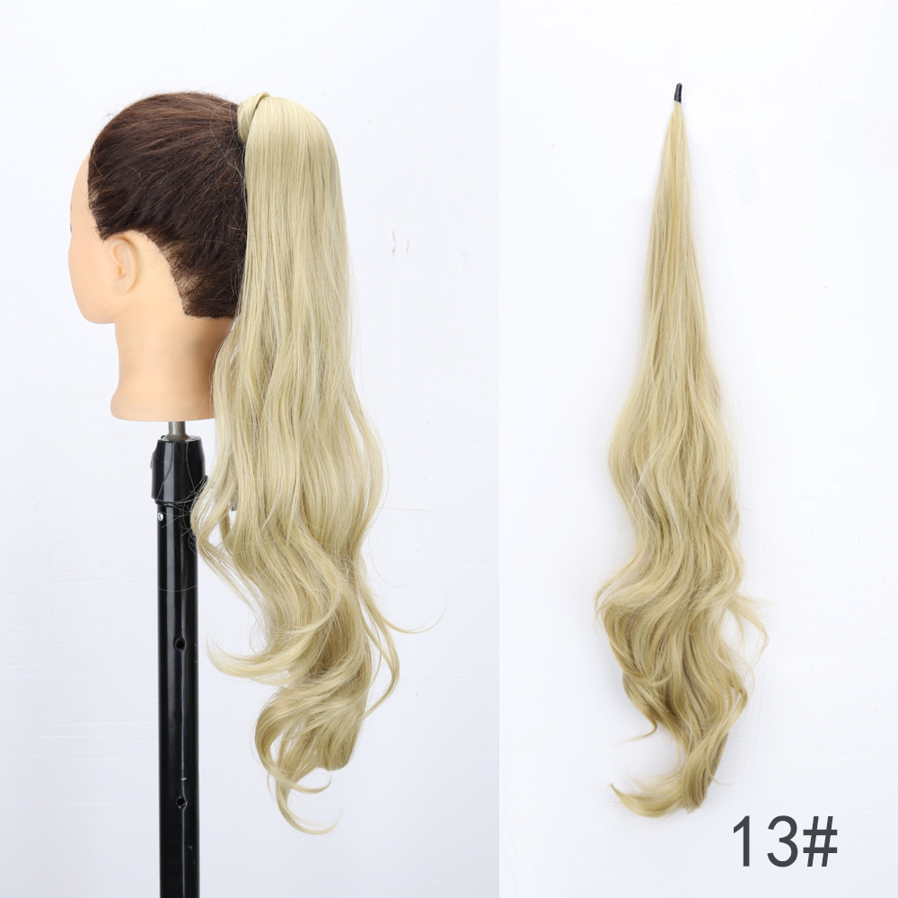 28 pulgadas largas pelucas de cola de caballo europeas y estadounidenses alrededor extensión de cabello de cola de caballo barra de cabello