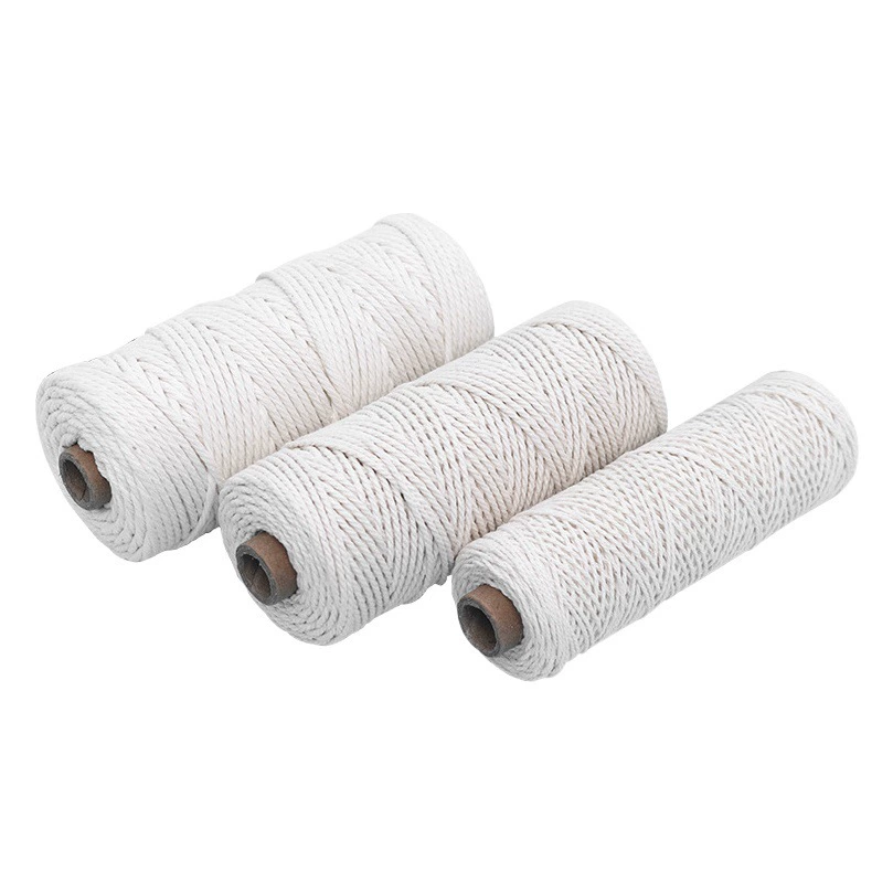 Хлопковая веревка Хлопковая веревка ручной работы дий материал гобелен ткацкие нити полиэстер хлопок связки веревка клецка канат декоративная хлопковая веревка