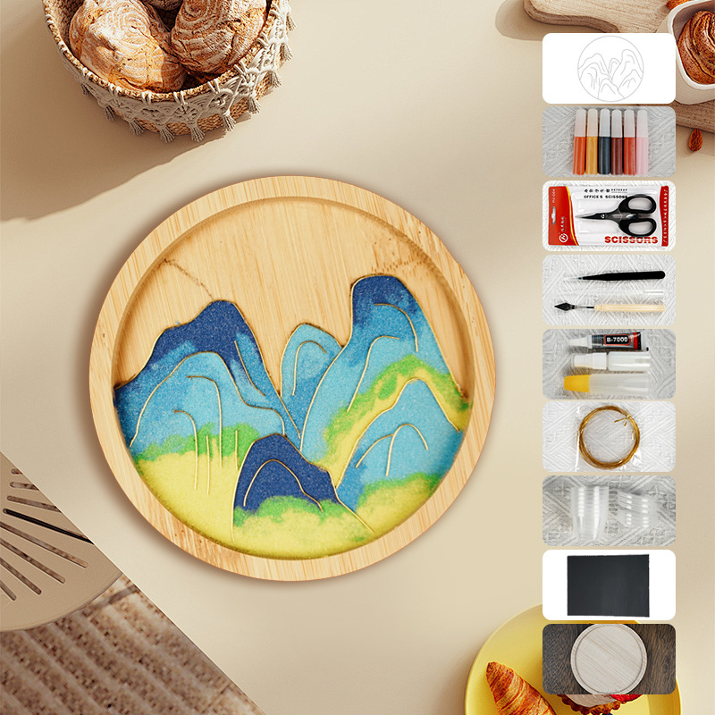 Materiales tradicionales hechos a mano Jintao Landiy pintura de esmalte novatos tazas esteras estudiantes activos cultura cultural inmaterial