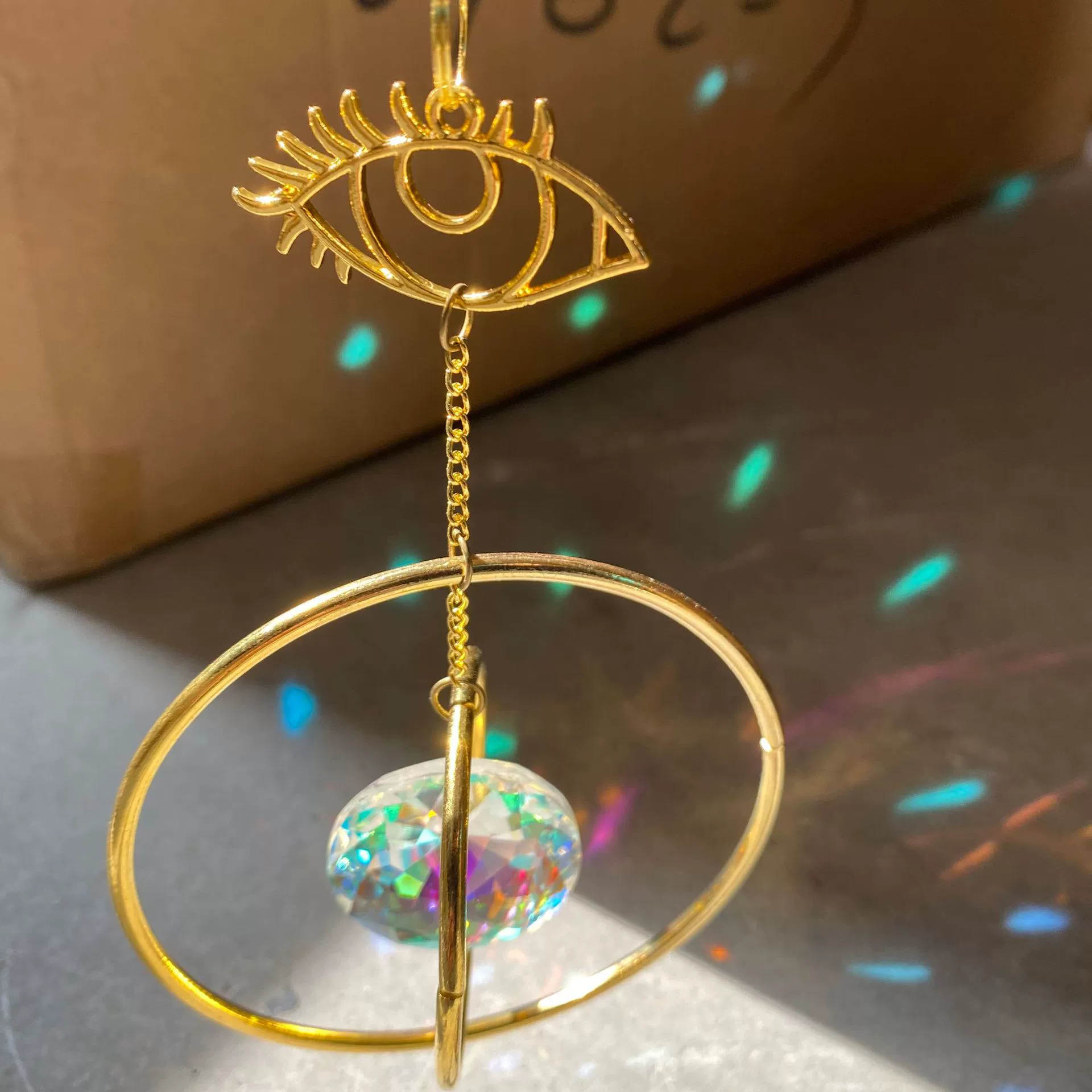 Circle, Eye Pattern Simple Style Style Simple Style Circle Eye Artificial Crystal Pendant Artificial Decorations