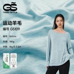 180グラム天糸ウールニット生地春夏スポーツウール半袖tシャツ生地反物広州生地