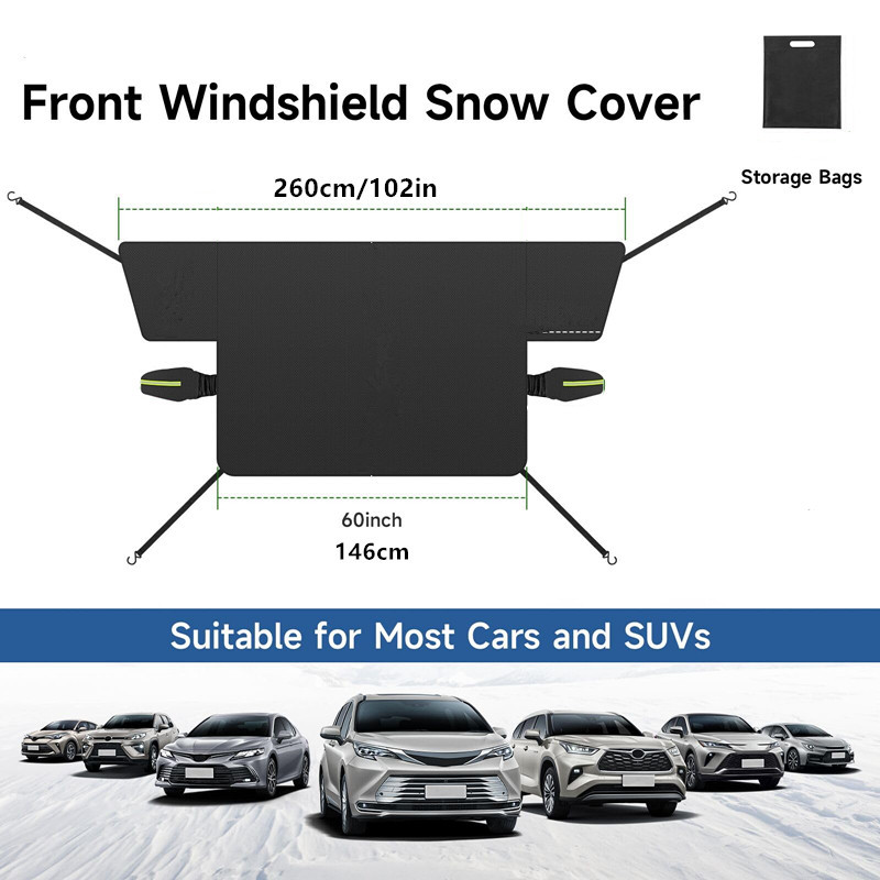 Oxford Cloth Car Snow Cover Front Windshield Frost Protection Sunshade