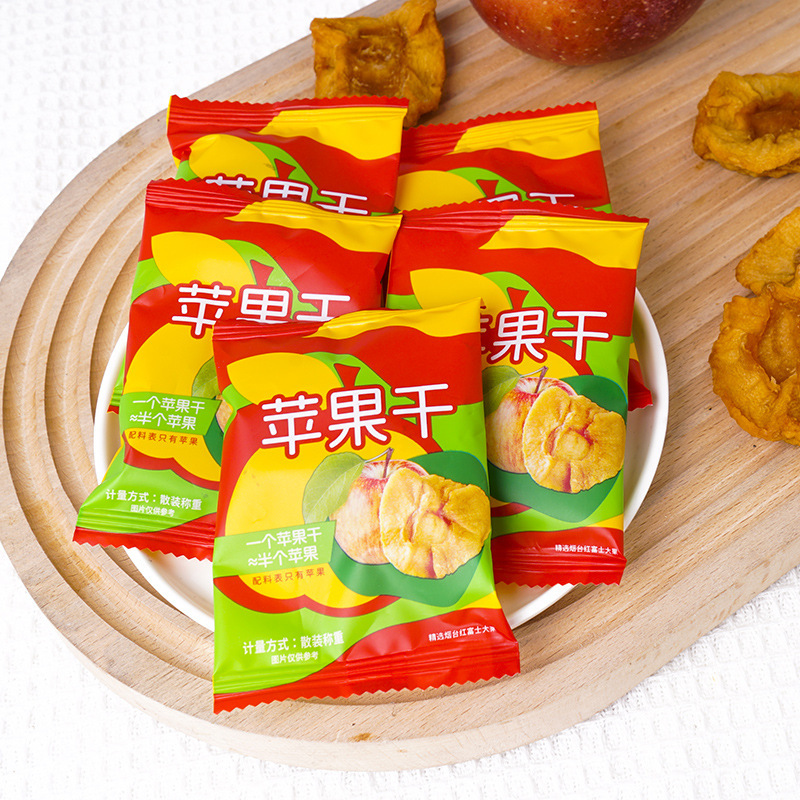 煙台名物 三蒸し三日干し オリジナル 砂糖無添加 厚切りドライアップル 500g 独立小包装スナック|undefined