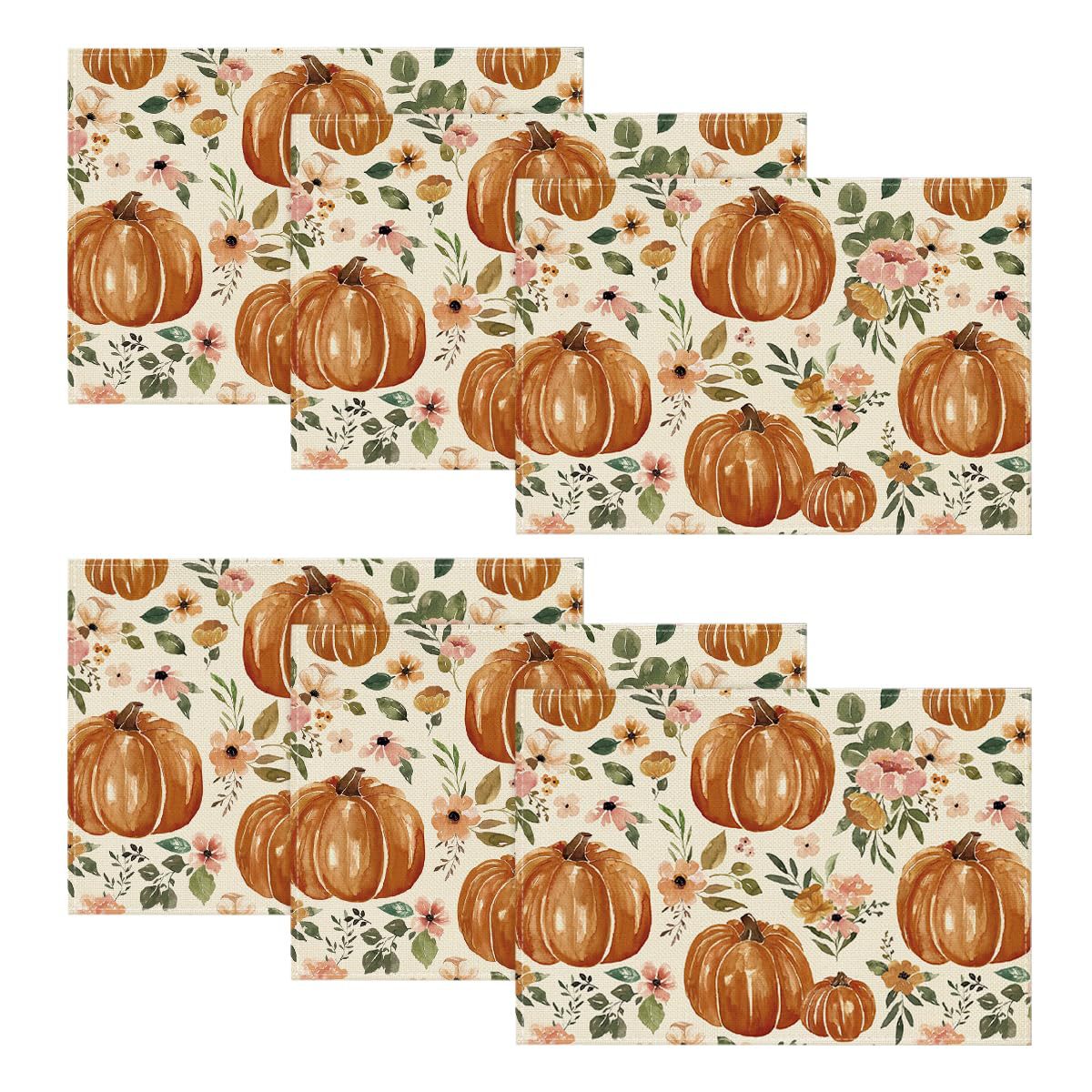 calabaza tablero bandera Halloween Acción de Gracias otoño impresión toallas de mesa almohadilla de mesa lavable antideslizante aislamiento de taza almohadilla de mesa