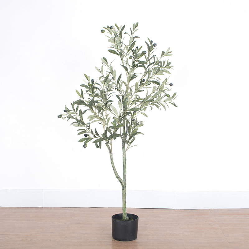 Fábrica de árboles artificiales Venta caliente decoración de plátano artificial planta verde artificial en maceta comercial decoración suave árbol artificial